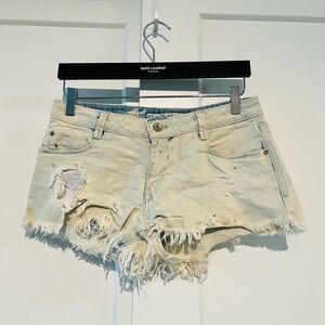 Zara 28 (fits XS-S) Jean Shorts Distressed Frayed Hem